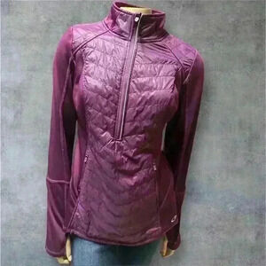 Women’s Champion Duo Dry Venture Warm Maroon quilted pullover size M